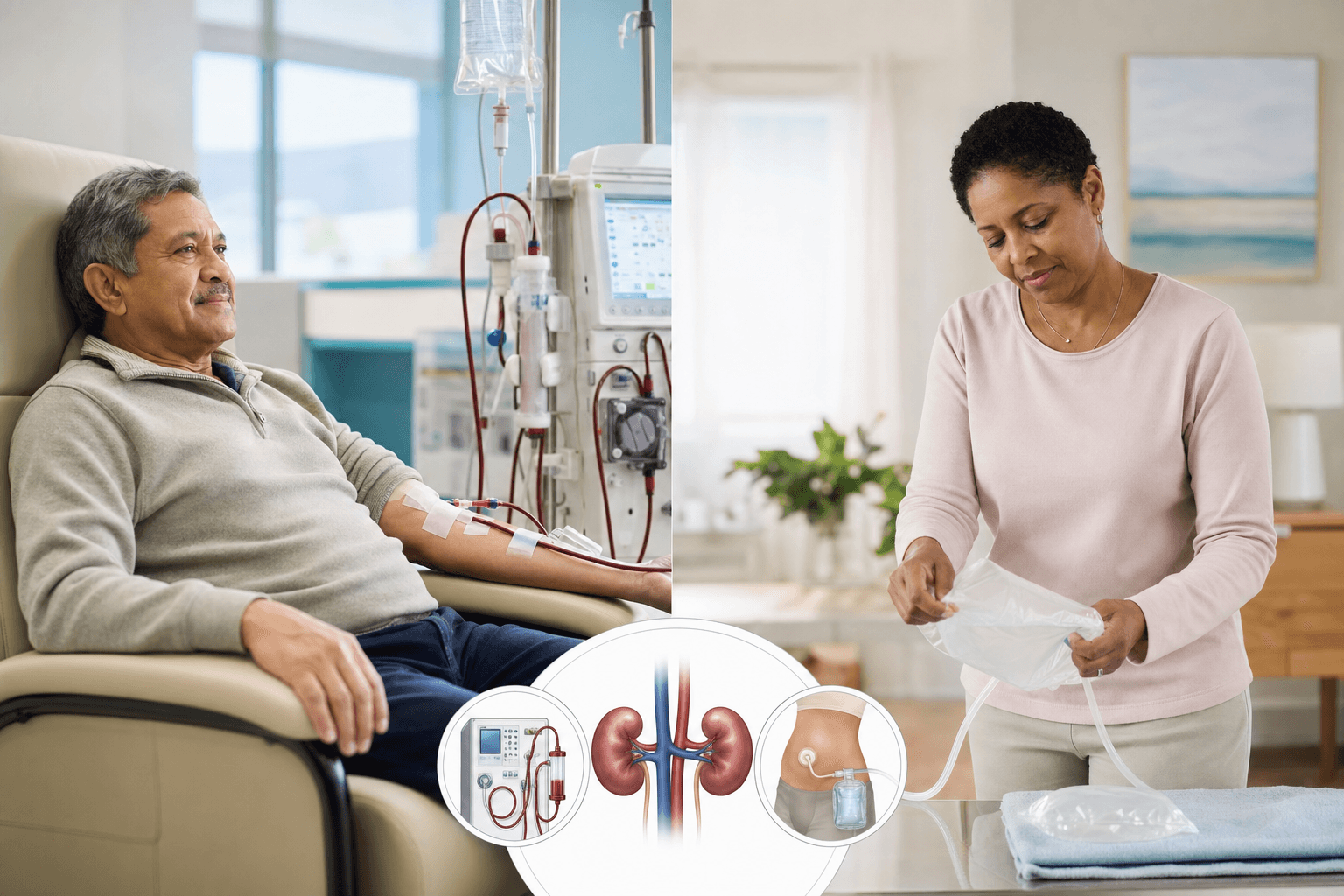 Hemodialysis and peritoneal dialysis: how they compare